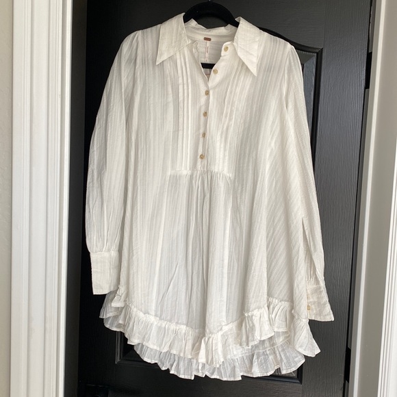 Free People Dresses & Skirts - Brand new!! Never worn, Free People White Longsleeve Dress, Women’s Size Small